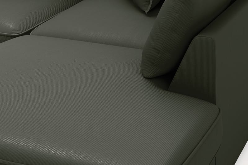 Rossita Lyx 4-istuttava Erittäin syvä Sohva divaanilla Oikea - Tummanvihreä Vakosametti - Huonekalut - Sohva - Divaanisohva