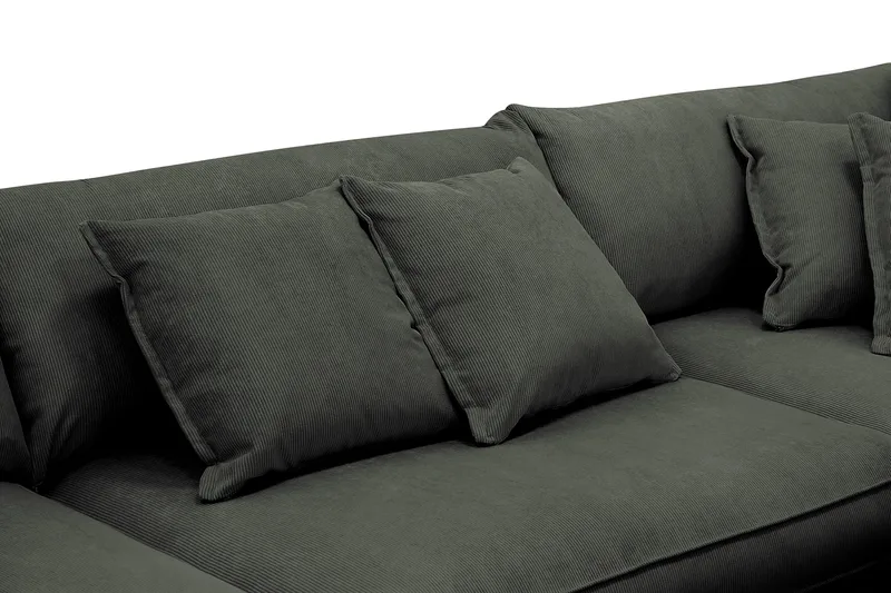 Rossita Lyx 4-istuttava Erittäin syvä Sohva divaanilla Oikea - Tummanvihreä Vakosametti - Huonekalut - Sohva - Divaanisohva