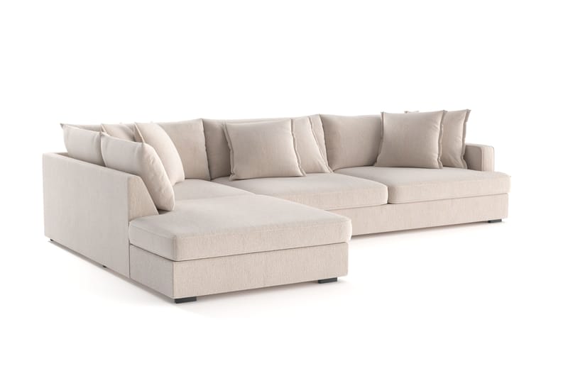 Rossita Lyx 4-istuttava Erittäin syvä Sohva divaanilla Vasen - Beige Chenille - Huonekalut - Sohva - Divaanisohva