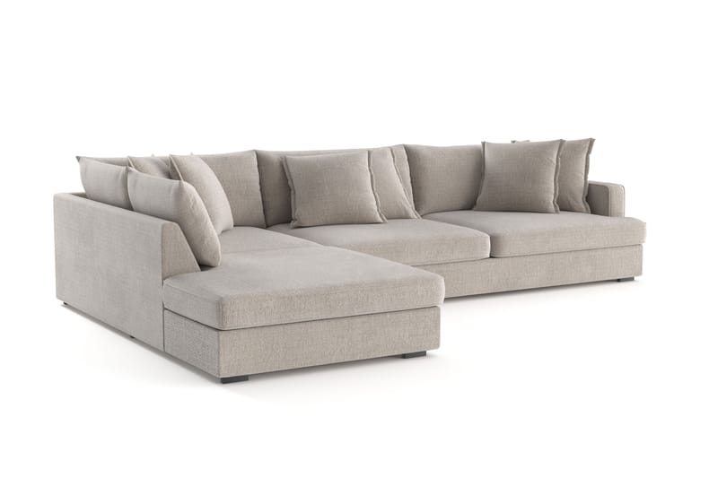 Rossita Lyx 4-istuttava Erittäin syvä Sohva divaanilla Vasen - Beige Chenille - Huonekalut - Sohva - Divaanisohva