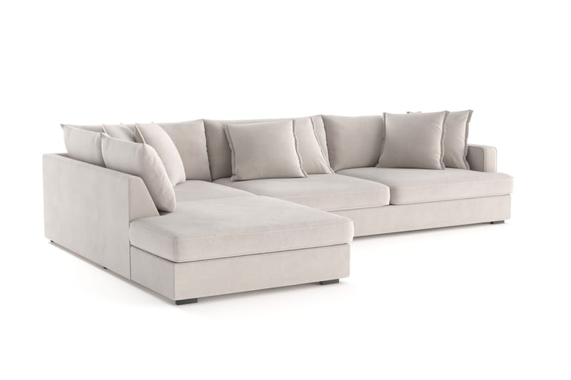 Rossita Lyx 4-istuttava Erittäin syvä Sohva divaanilla Vasen - Beige Kangas - Huonekalut - Sohva - Divaanisohva