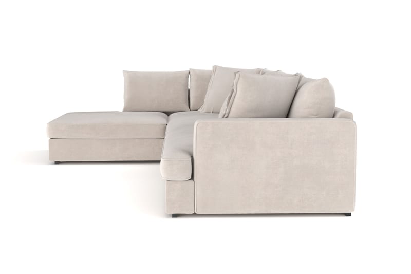 Rossita Lyx 4-istuttava Erittäin syvä Sohva divaanilla Vasen - Beige Kangas - Huonekalut - Sohva - Divaanisohva
