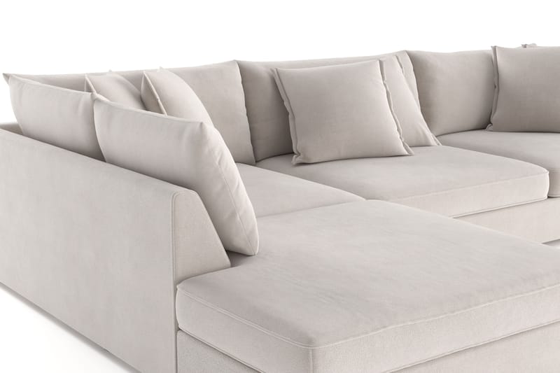 Rossita Lyx 4-istuttava Erittäin syvä Sohva divaanilla Vasen - Beige Kangas - Huonekalut - Sohva - Divaanisohva