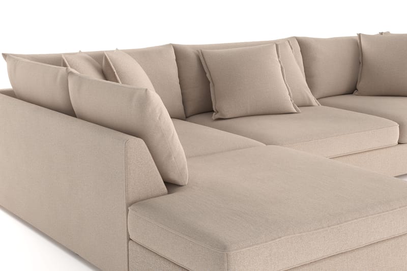 Rossita Lyx 4-istuttava Erittäin syvä Sohva divaanilla Vasen - Beige Kangas - Huonekalut - Sohva - Divaanisohva