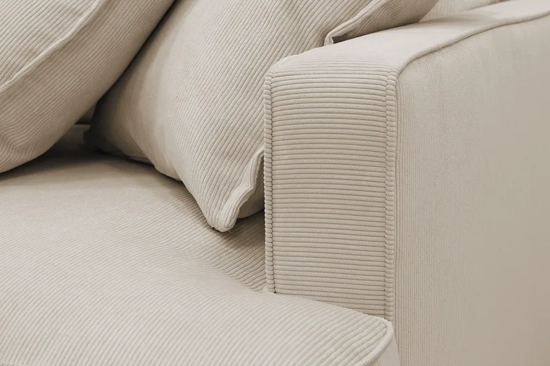 Rossita Lyx 4-istuttava Erittäin syvä Sohva divaanilla Vasen - Greige Manchester - Huonekalut - Sohva - Divaanisohva