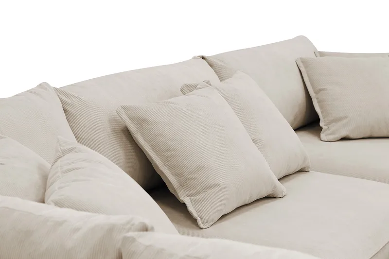 Rossita Lyx 4-istuttava Erittäin syvä Sohva divaanilla Vasen - Greige Manchester - Huonekalut - Sohva - Divaanisohva