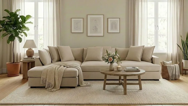 Rossita Lyx 4-istuttava Erittäin syvä Sohva divaanilla Vasen - Greige Manchester - Huonekalut - Sohva - Divaanisohva