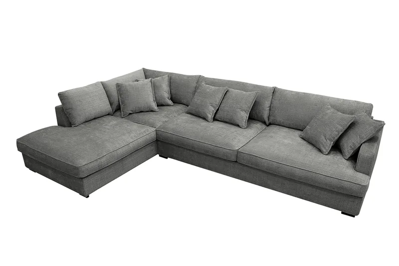 Rossita Lyx 4-istuttava Erittäin syvä Sohva divaanilla Vasen - Harmaa Chenille - Huonekalut - Sohva - Divaanisohva