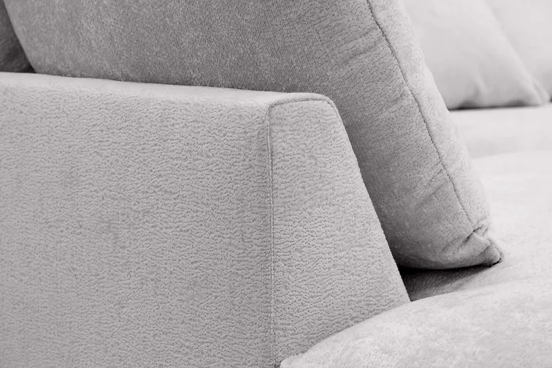 Rossita Lyx 4-istuttava Erittäin syvä Sohva divaanilla Vasen - Harmaa Chenille - Huonekalut - Sohva - Divaanisohva
