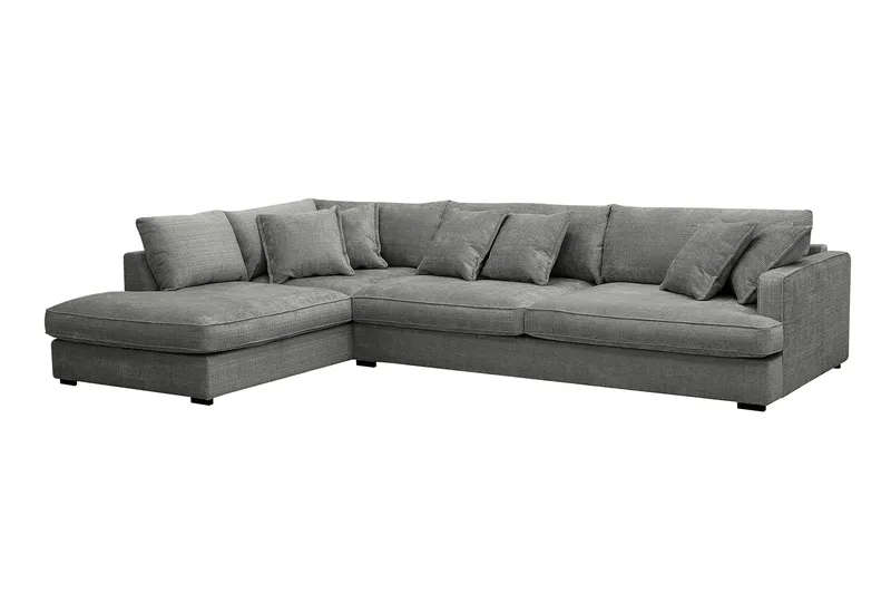 Rossita Lyx 4-istuttava Erittäin syvä Sohva divaanilla Vasen - Harmaa Chenille - Huonekalut - Sohva - Divaanisohva