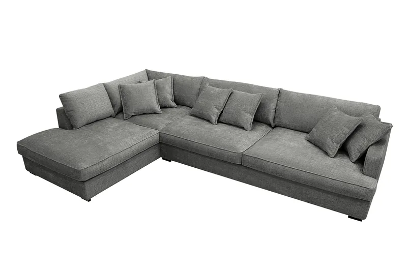 Rossita Lyx 4-istuttava Erittäin syvä Sohva divaanilla Vasen - Harmaa Chenille - Huonekalut - Sohva - Divaanisohva