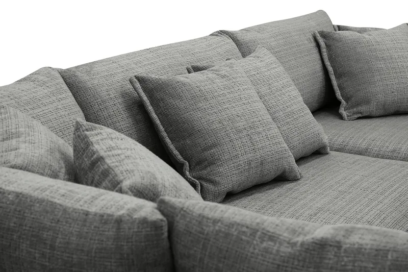 Rossita Lyx 4-istuttava Erittäin syvä Sohva divaanilla Vasen - Harmaa Chenille - Huonekalut - Sohva - Divaanisohva