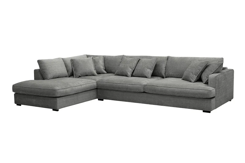 Rossita Lyx 4-istuttava Erittäin syvä Sohva divaanilla Vasen - Harmaa Chenille - Huonekalut - Sohva - Divaanisohva