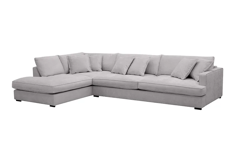 Rossita Lyx 4-istuttava Erittäin syvä Sohva divaanilla Vasen - Harmaa Chenille - Huonekalut - Sohva - Divaanisohva