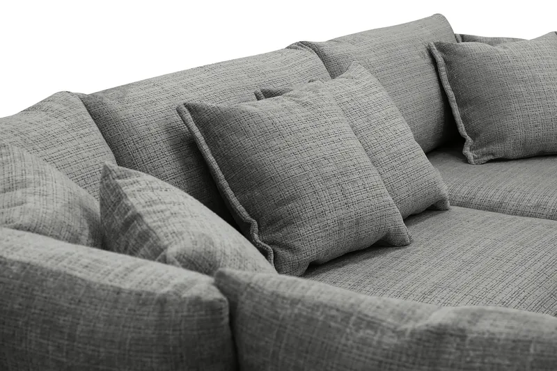 Rossita Lyx 4-istuttava Erittäin syvä Sohva divaanilla Vasen - Harmaa Chenille - Huonekalut - Sohva - Divaanisohva