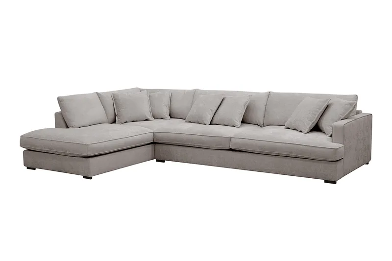 Rossita Lyx 4-istuttava Erittäin syvä Sohva divaanilla Vasen - Harmaa/Ruskea Chenille - Huonekalut - Sohva - Divaanisohva