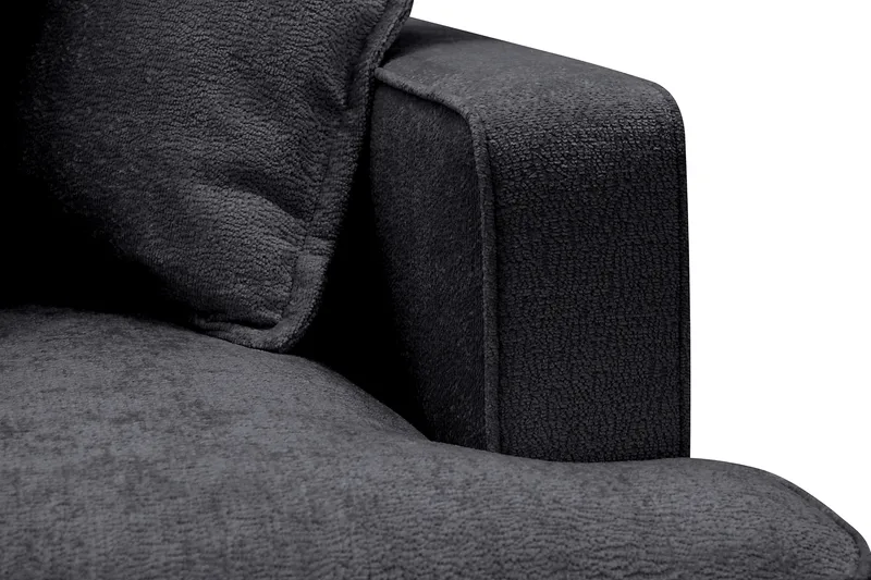 Rossita Lyx 4-istuttava Erittäin syvä Sohva divaanilla Vasen - Musta Chenille - Huonekalut - Sohva - Divaanisohva