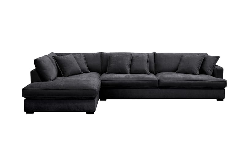 Rossita Lyx 4-istuttava Erittäin syvä Sohva divaanilla Vasen, Musta Chenille