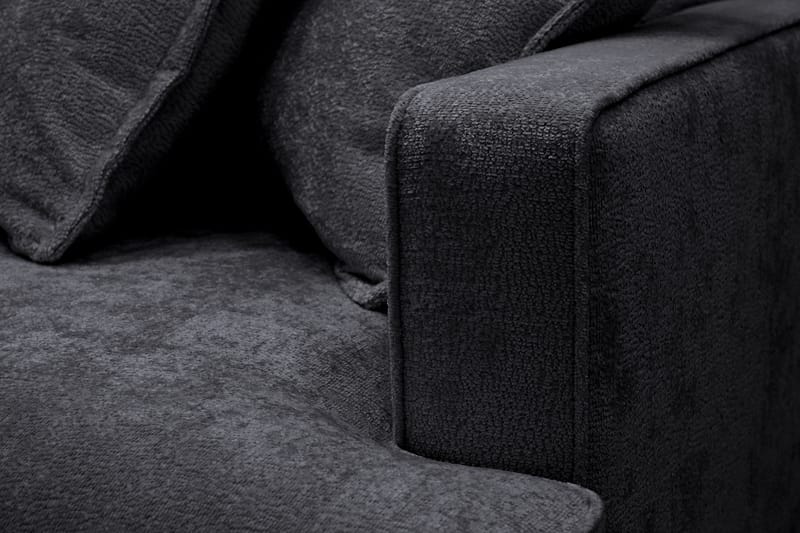 Rossita Lyx 4-istuttava Erittäin syvä Sohva divaanilla Vasen - Musta Chenille - Huonekalut - Sohva - Divaanisohva