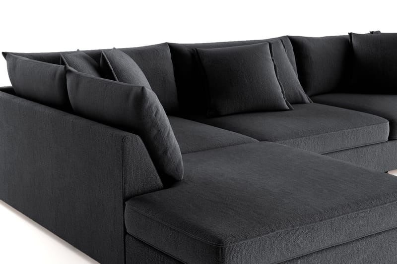 Rossita Lyx 4-istuttava Erittäin syvä Sohva divaanilla Vasen - Musta Chenille - Huonekalut - Sohva - Divaanisohva