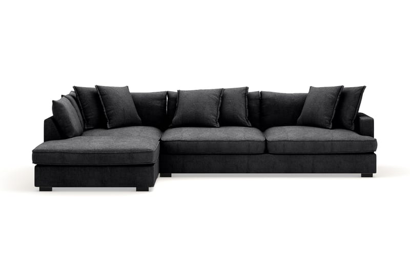 Rossita Lyx 4-istuttava Erittäin syvä Sohva divaanilla Vasen - Musta Chenille - Huonekalut - Sohva - Divaanisohva