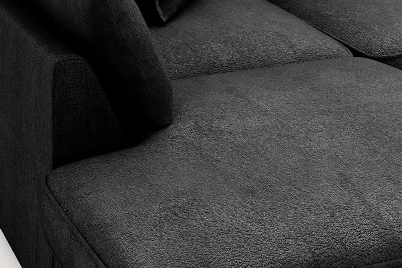 Rossita Lyx 4-istuttava Erittäin syvä Sohva divaanilla Vasen - Musta Chenille - Huonekalut - Sohva - Divaanisohva