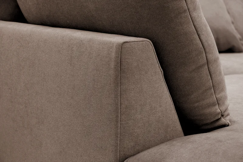 Rossita Lyx 4-istuttava Erittäin syvä Sohva divaanilla Vasen - Ruskea Kangas - Huonekalut - Sohva - Divaanisohva