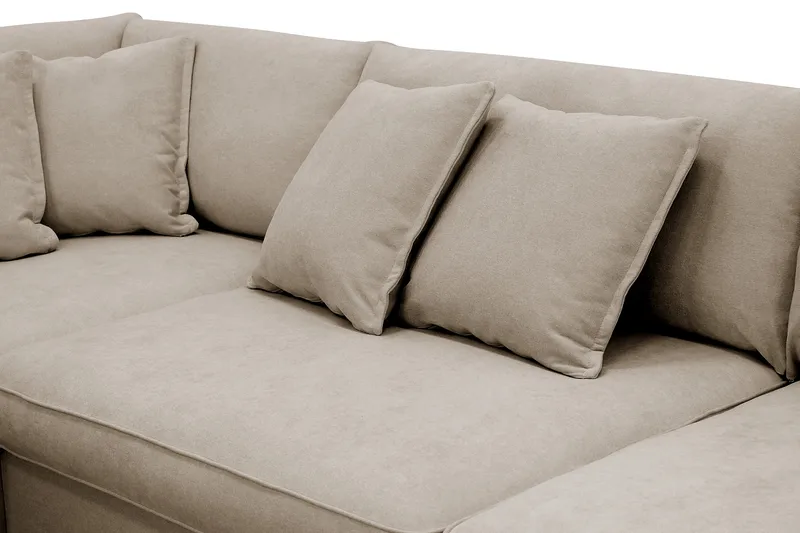 Rossita Lyx 4-istuttava Erittäin syvä Sohva divaanilla Vasen - Ruskea Kangas - Huonekalut - Sohva - Divaanisohva