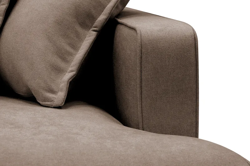 Rossita Lyx 4-istuttava Erittäin syvä Sohva divaanilla Vasen - Ruskea Kangas - Huonekalut - Sohva - Divaanisohva