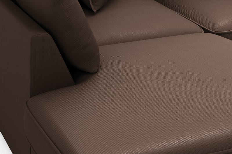 Rossita Lyx 4-istuttava Erittäin syvä Sohva divaanilla Vasen - Ruskea Vakosametti - Huonekalut - Sohva - Divaanisohva