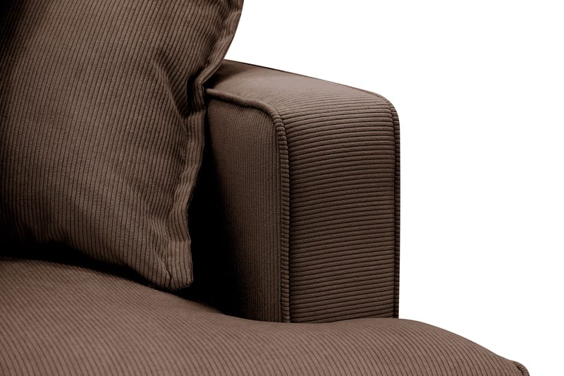 Rossita Lyx 4-istuttava Erittäin syvä Sohva divaanilla Vasen - Ruskea Vakosametti - Huonekalut - Sohva - Divaanisohva