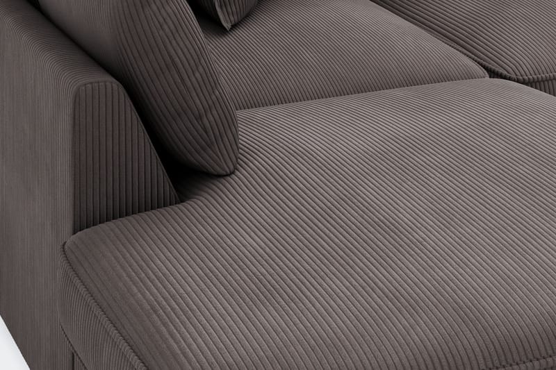 Rossita Lyx 4-istuttava Erittäin syvä Sohva divaanilla Vasen - Tummanharmaa Vakosametti - Huonekalut - Sohva - Divaanisohva