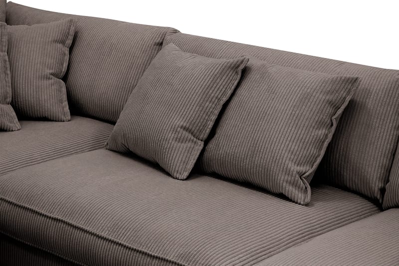 Rossita Lyx 4-istuttava Erittäin syvä Sohva divaanilla Vasen - Tummanharmaa Vakosametti - Huonekalut - Sohva - Divaanisohva