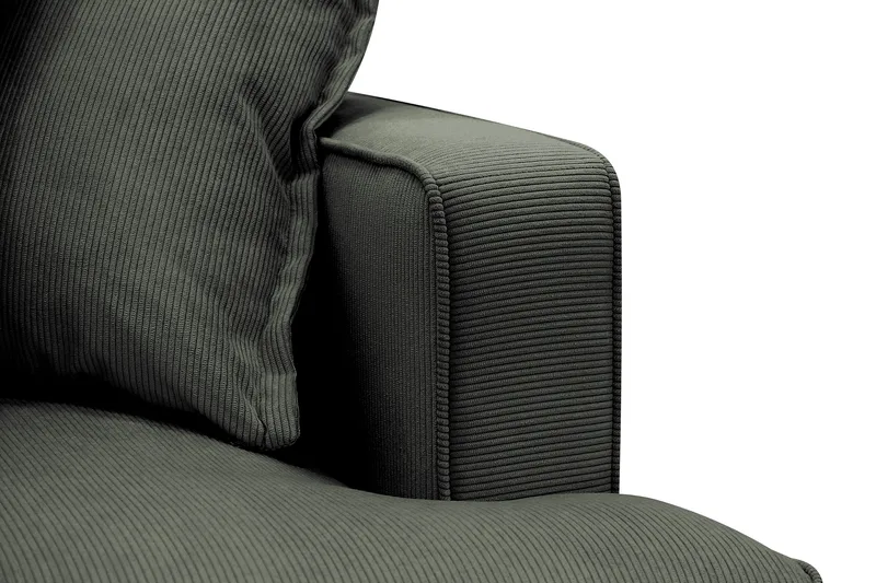 Rossita Lyx 4-istuttava Erittäin syvä Sohva divaanilla Vasen - Tummanvihreä Vakosametti - Huonekalut - Sohva - Divaanisohva