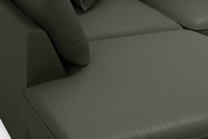 Rossita Lyx 4-istuttava Erittäin syvä Sohva divaanilla Vasen - Tummanvihreä Vakosametti - Huonekalut - Sohva - Divaanisohva