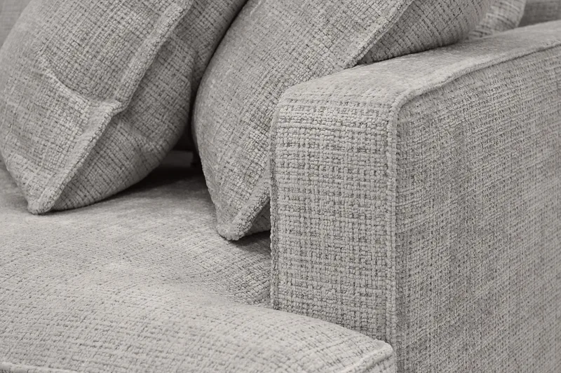 Rossita Lyx 4-istuttava Erittäin syvä Sohva divaanilla Vasen - Vaaleanharmaa Chenille - Huonekalut - Sohva - Divaanisohva