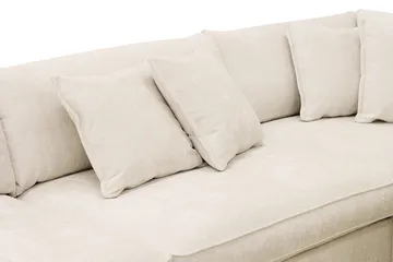 Rossita Lyx 4-istuttava Oikeakätinen L-muotoinen Extra Syvä Divaanisohva Chenille-kankaalla - Trenza 06, Beige Chenille - Huonekalut - Sohva - Divaanisohva
