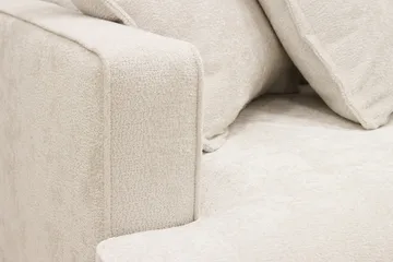 Rossita Lyx 4-istuttava Oikeakätinen L-muotoinen Extra Syvä Divaanisohva Chenille-kankaalla - Trenza 06, Beige Chenille - Huonekalut - Sohva - Divaanisohva