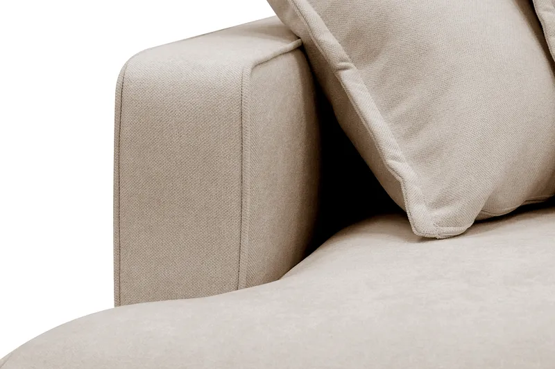 Rossita Lyx 4-istuttava Oikeakätinen L-muotoinen Extra Syvä Divaanisohva Kankaalla - Beige Kangas - Huonekalut - Sohva - Divaanisohva
