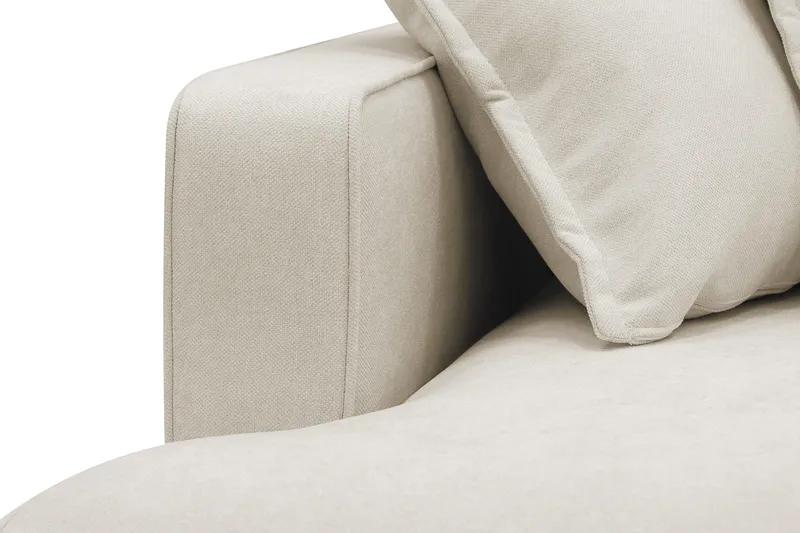 Rossita Lyx 4-istuttava Oikeakätinen L-muotoinen Extra Syvä Divaanisohva Kankaalla - Beige Kangas - Huonekalut - Sohva - Divaanisohva