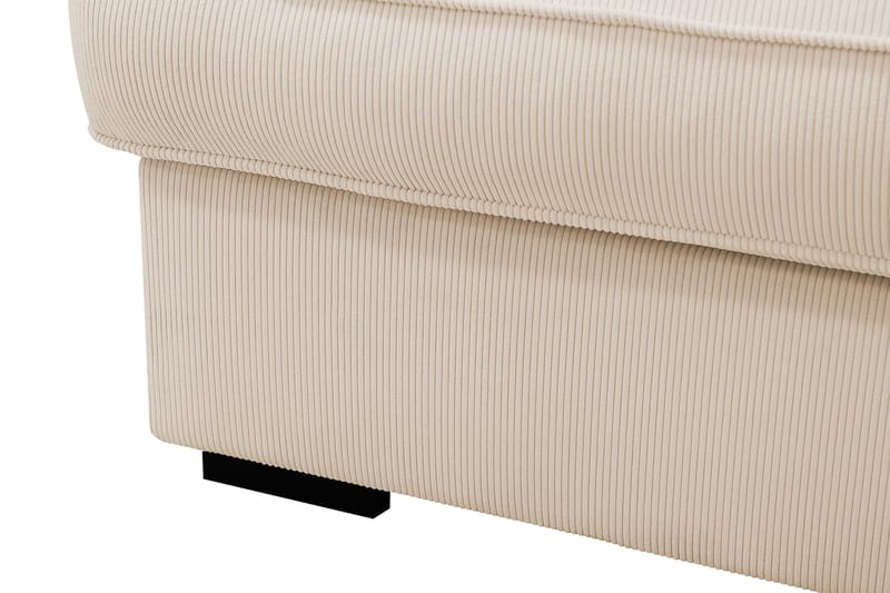 Rossita Lyx 4-istuttava Oikeakätinen L-muotoinen Extra Syvä Divaanisohva Manchester-kankaalla - Beige Vakosametti - Huonekalut - Sohva - Divaanisohva