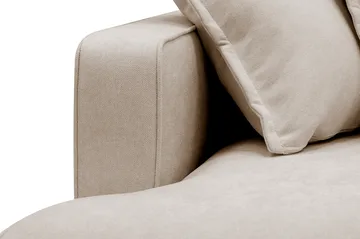 Rossita Lyx 4-istuttava oikeanpuoleinen erittäin syvä L-muotoinen kangassohva lepotuoliosalla - Beige kangas - Huonekalut - Sohva - Divaanisohva