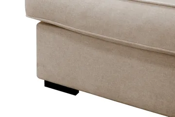 Rossita Lyx 4-istuttava oikeanpuoleinen erittäin syvä L-muotoinen kangassohva lepotuoliosalla - Beige kangas - Huonekalut - Sohva - Divaanisohva