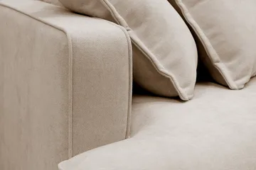 Rossita Lyx 4-istuttava oikeanpuoleinen erittäin syvä L-muotoinen kangassohva lepotuoliosalla - Beige kangas - Huonekalut - Sohva - Divaanisohva