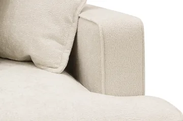 Rossita Lyx 4-istuttava Vasenkätinen L-muotoinen Extra Syvä Divaanisohva Chenille-kankaalla - Beige Chenille - Huonekalut - Sohva - Divaanisohva