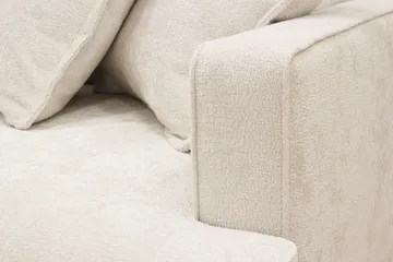 Rossita Lyx 4-istuttava Vasenkätinen L-muotoinen Extra Syvä Divaanisohva Chenille-kankaalla - Beige Chenille - Huonekalut - Sohva - Divaanisohva