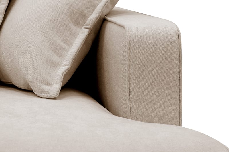 Rossita Lyx 4-istuttava Vasenkätinen L-muotoinen Extra Syvä Divaanisohva Kankaalla - Beige Kangas - Huonekalut - Sohva - Divaanisohva