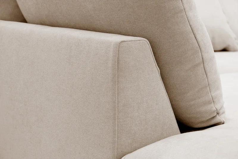 Rossita Lyx 4-istuttava Vasenkätinen L-muotoinen Extra Syvä Divaanisohva Kankaalla - Beige Kangas - Huonekalut - Sohva - Divaanisohva