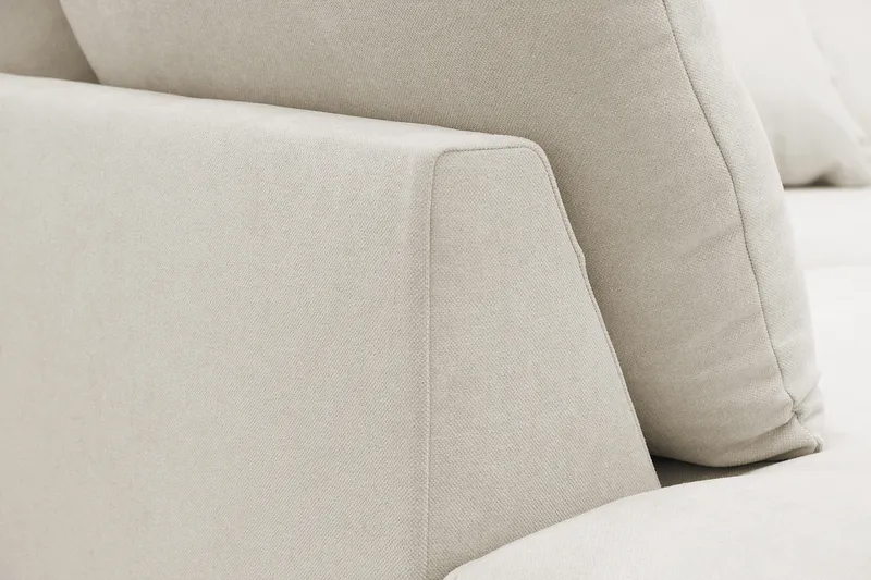 Rossita Lyx 4-istuttava Vasenkätinen L-muotoinen Extra Syvä Divaanisohva Kankaalla - Beige Kangas - Huonekalut - Sohva - Divaanisohva