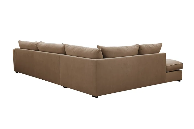 Rossita Lyx 4-istuttava Vasenkätinen L-muotoinen Extra Syvä Divaanisohva Manchester-kankaalla - Ruskea Vakosametti - Huonekalut - Sohva - Divaanisohva